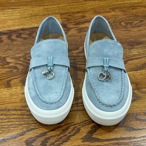 J Slides Blue Loafers